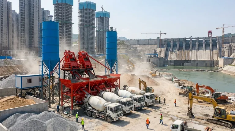 배치 플랜트는 어떤 유형의 건설 프로젝트에 일반적으로 사용됩니까? 대규모 및 복잡한 건설에 필수적입니다.