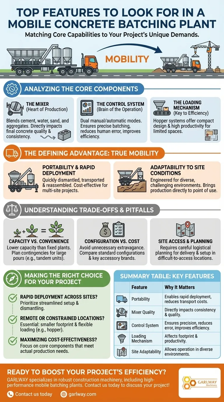 Quelles sont les principales caractéristiques à rechercher dans une centrale à béton mobile ? Maximisez l'efficacité et la flexibilité sur site Guide Visuel
