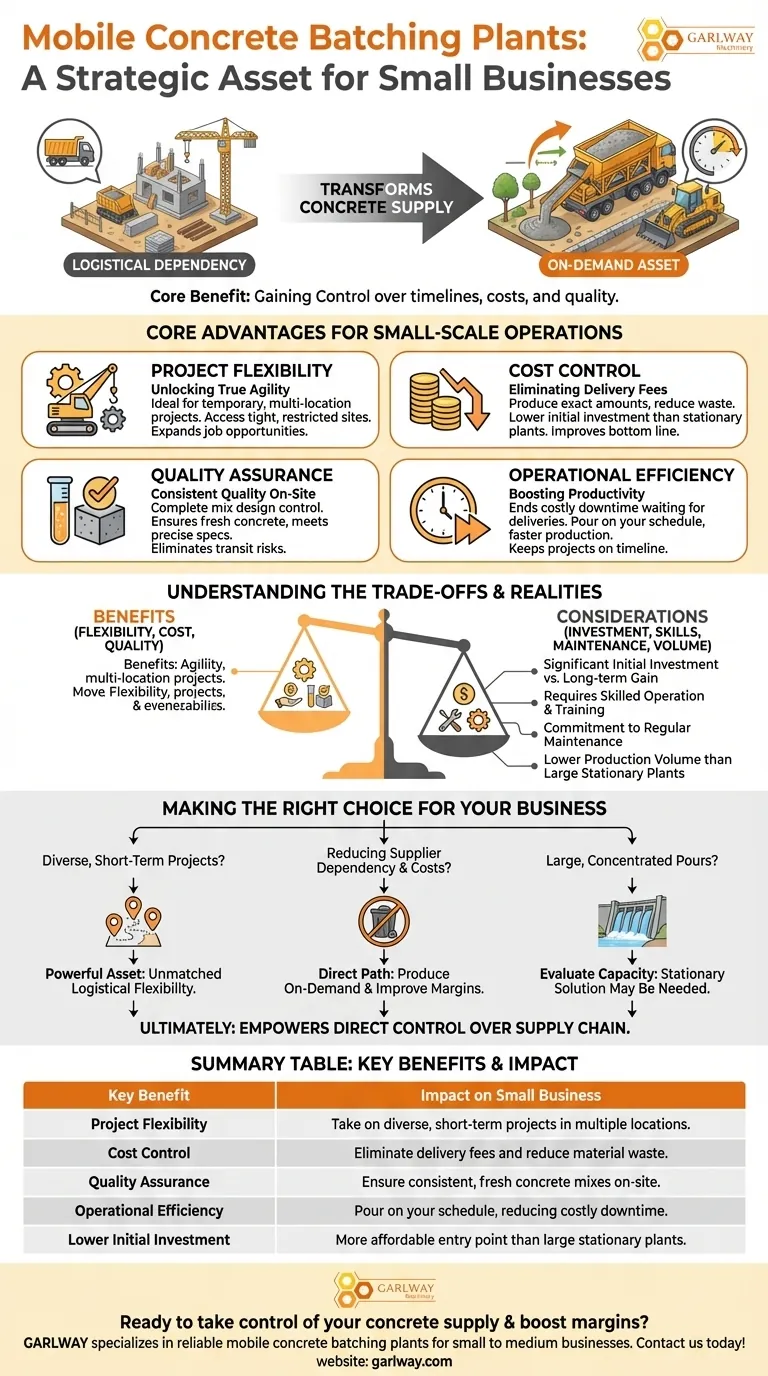 Quels sont les avantages des centrales à béton mobiles pour les petites entreprises ? Gain de contrôle sur site et flexibilité Guide Visuel