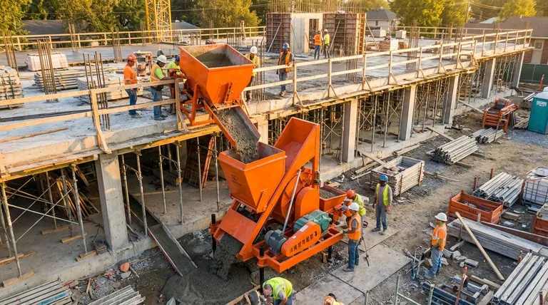 Quels sont les avantages d'un bétonnière avec benne élévatrice ? Améliorer l'efficacité et le contrôle sur site