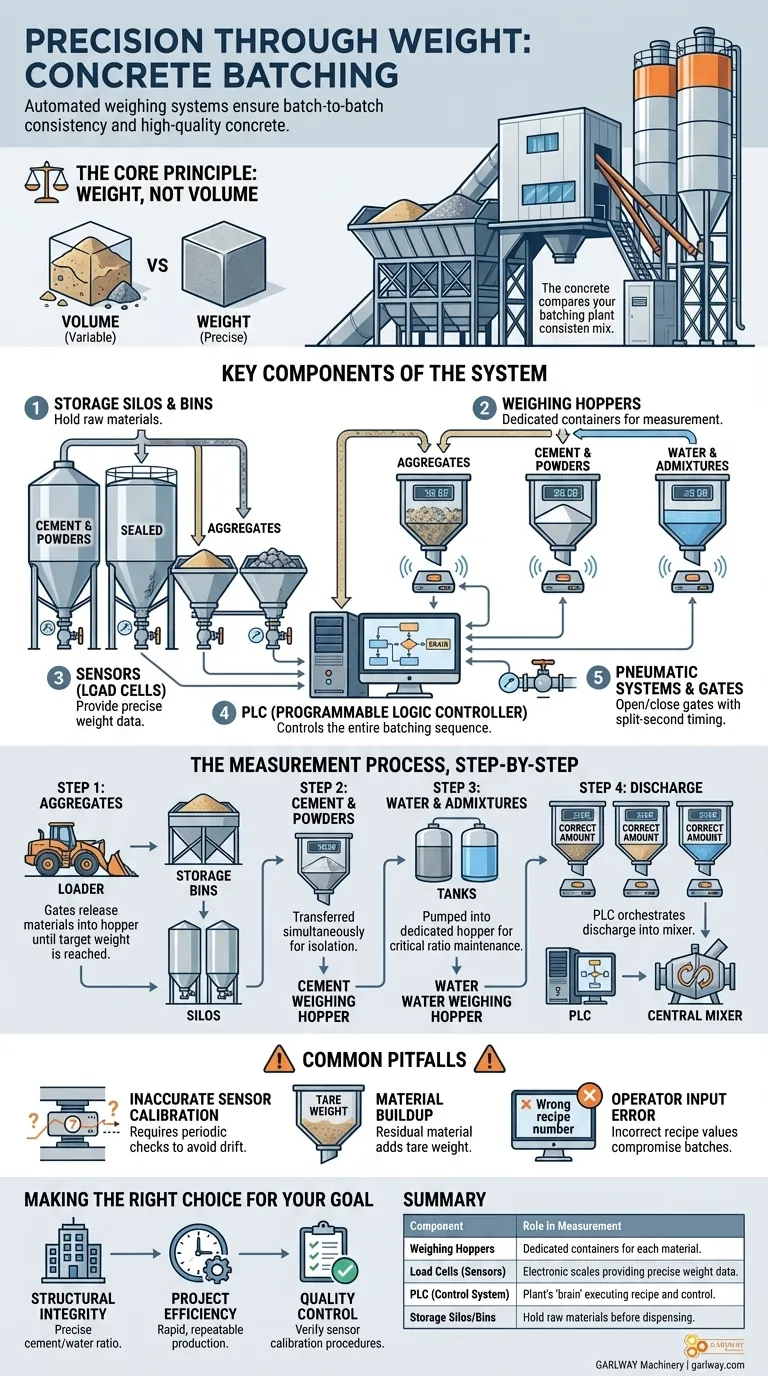 콘크리트 배치 플랜트에서 재료는 어떻게 측정됩니까? 일관된 품질을 위한 정밀 계량 시각적 가이드