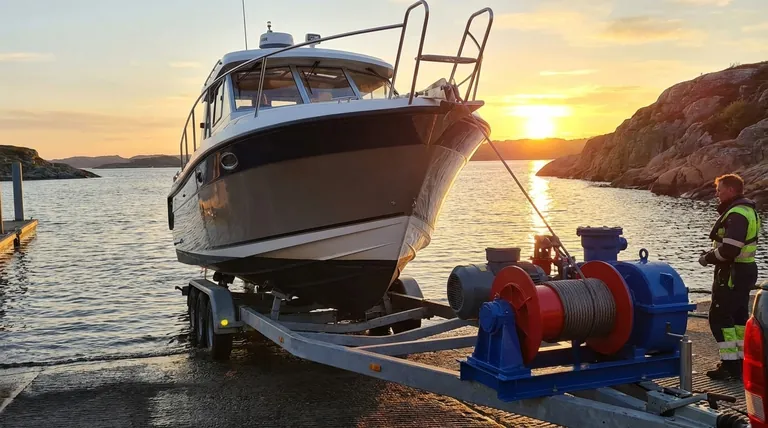 보트 윈치는 무엇을 하나요? 보트를 손쉽게 싣고 닻을 끌어올립니다.