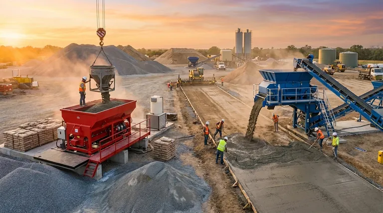 작업 원리에 따른 콘크리트 믹서의 두 가지 주요 범주는 무엇인가요? 배치 믹서 대 연속 믹서 가이드
