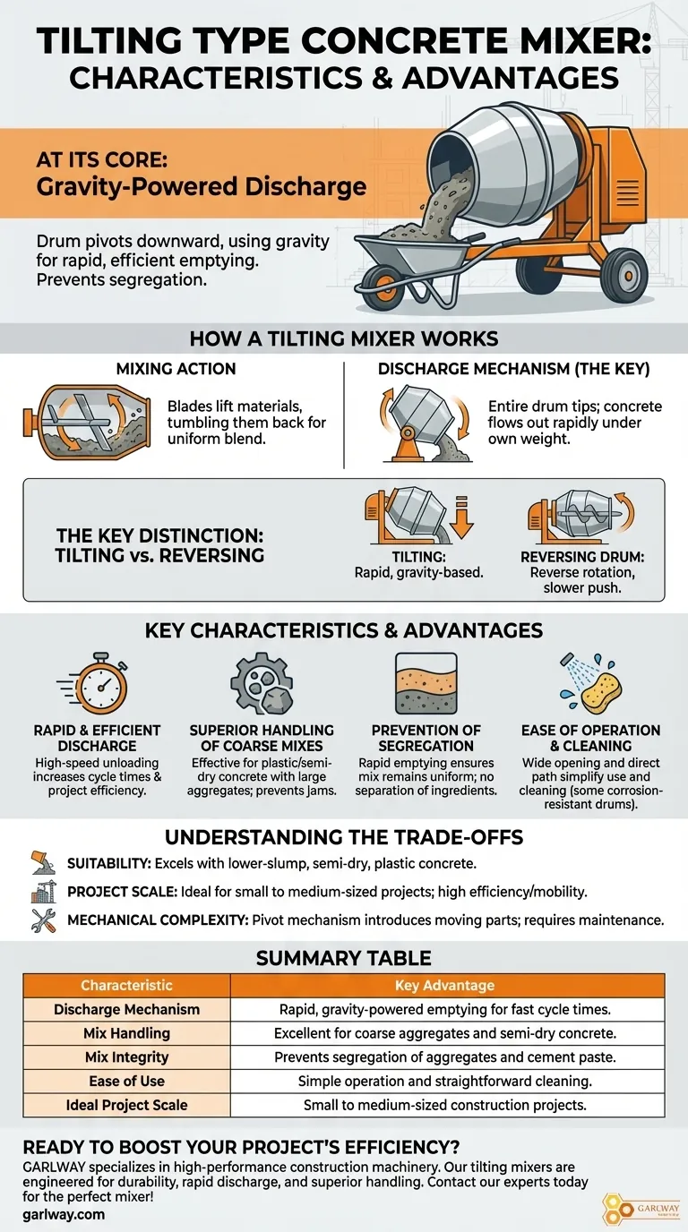 틸팅형 콘크리트 믹서의 특징은 무엇인가요? 빠르고 효율적인 콘크리트 혼합 달성 시각적 가이드