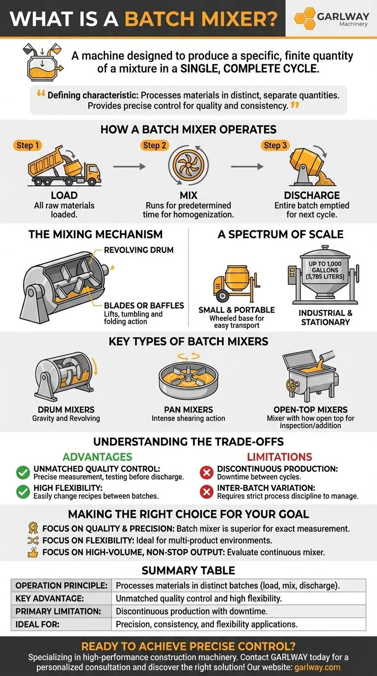 배치 믹서란 무엇인가요? 혼합 작업에서 정밀한 제어와 일관된 품질을 달성하세요 시각적 가이드