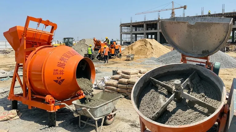 배치 믹서의 두 가지 범주는 무엇인가요? 드럼 대 팬 믹서 설명