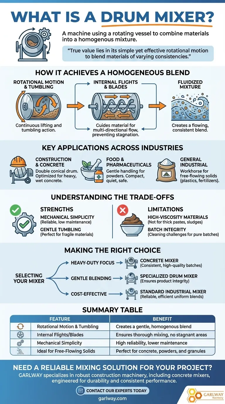 Was ist ein Trommelmischer? Ein einfacher Leitfaden zum effizienten Mischen von Materialien Visuelle Anleitung