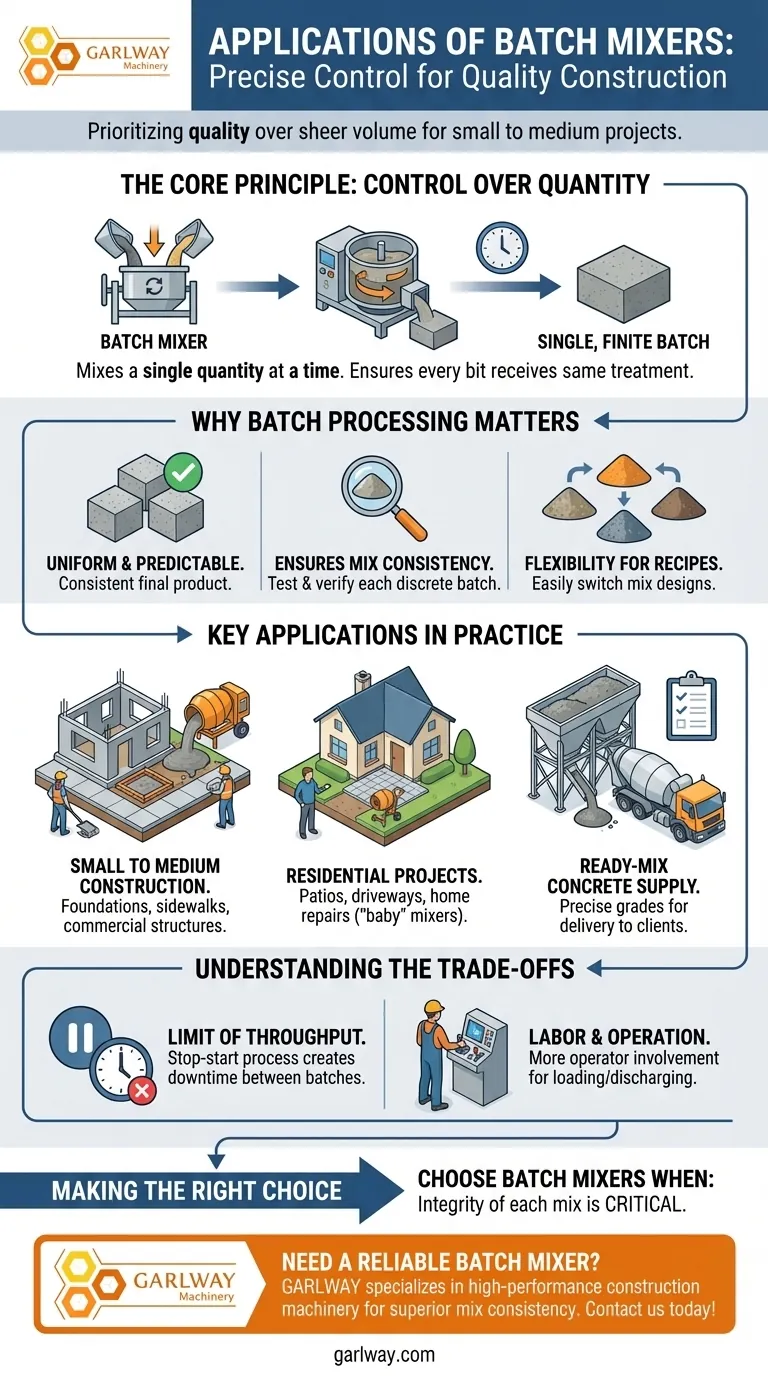 배치 믹서의 용도는 무엇인가요? 건설 프로젝트의 정밀한 제어를 달성하세요. 시각적 가이드