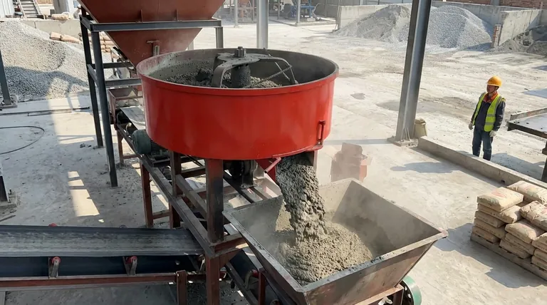 팬 타입 믹서에서 콘크리트는 어떻게 배출되나요? 효율적이고 낭비 없는 혼합을 경험하세요