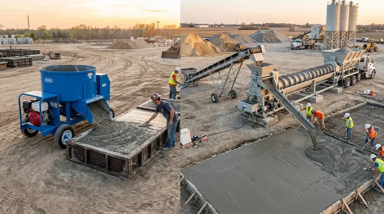 콘크리트 믹서의 두 가지 광범위한 범주는 무엇입니까? 프로젝트에 적합한 믹서 선택