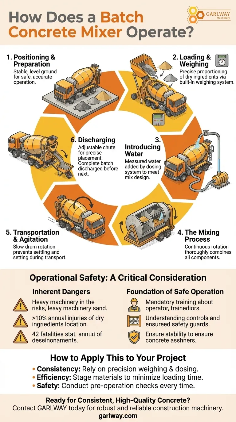 How does a batch concrete mixer operate? A Step-by-Step Guide to Consistent Concrete Visual Guide
