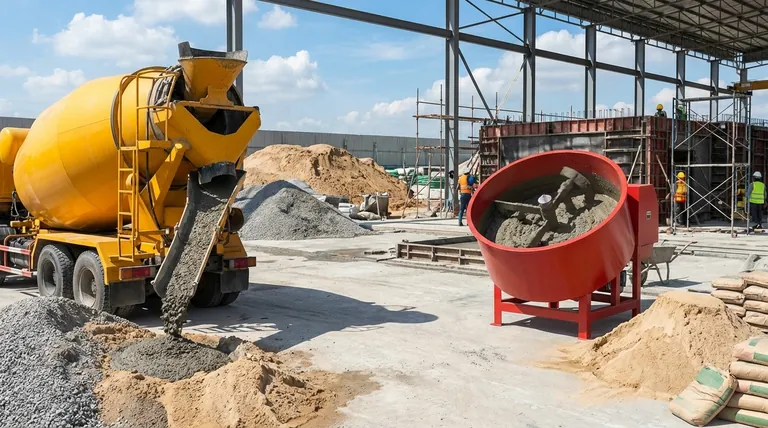 가장 일반적인 두 가지 배치 믹서 유형은 무엇인가요? 드럼 대 팬 믹서 설명