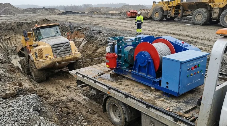 견인 윈치는 무엇을 하나요? 마스터 제어식 중장비 견인력