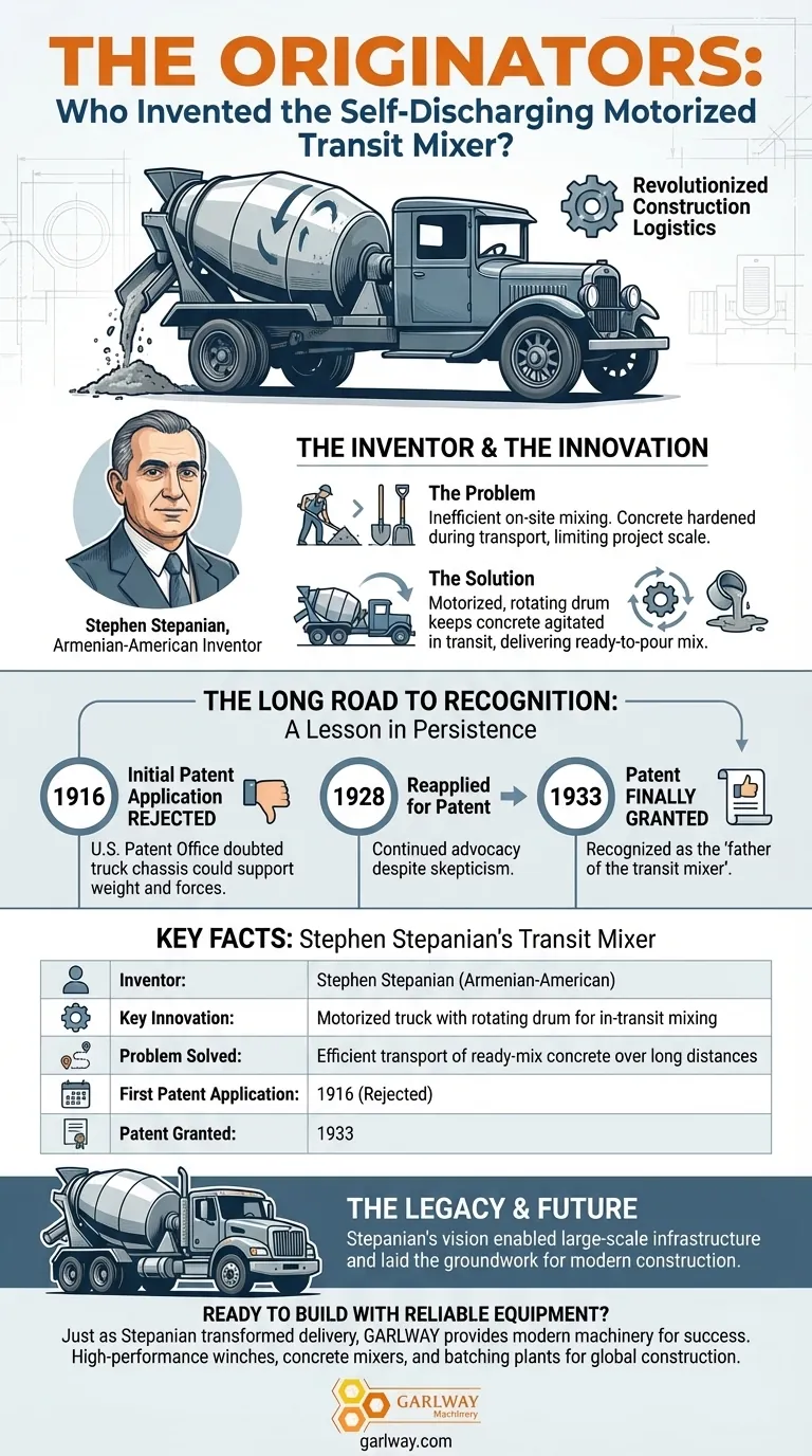 자가 방전 동력 운반 믹서기를 발명한 사람은 누구인가요? 스티븐 스테파니안의 혁신적인 이야기 시각적 가이드