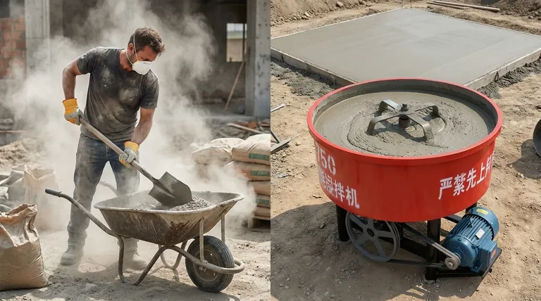 수동으로 콘크리트를 섞을 때의 위험은 무엇인가요? 구조적 실패와 건강 위험을 피하세요.