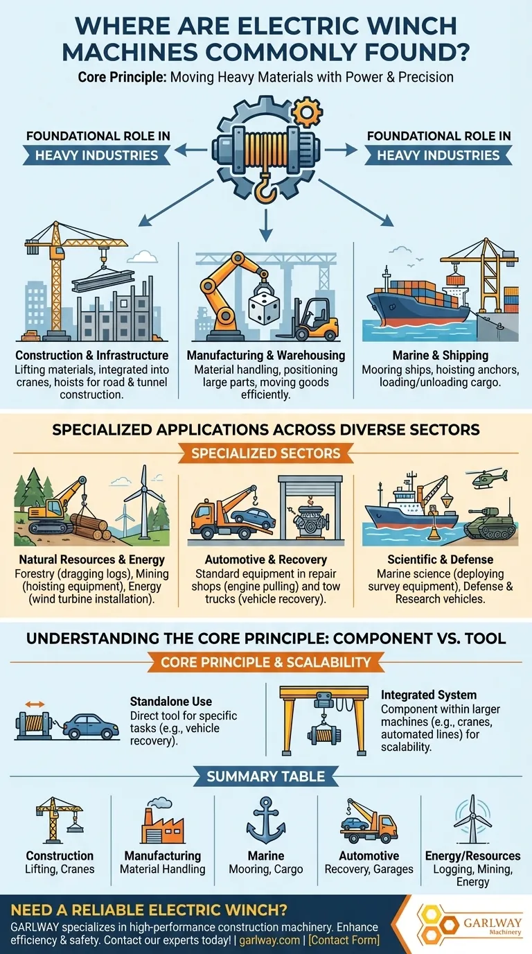 Где обычно можно найти электрические лебедки? Обеспечение тяжелых подъемов в различных отраслях промышленности Визуальное руководство
