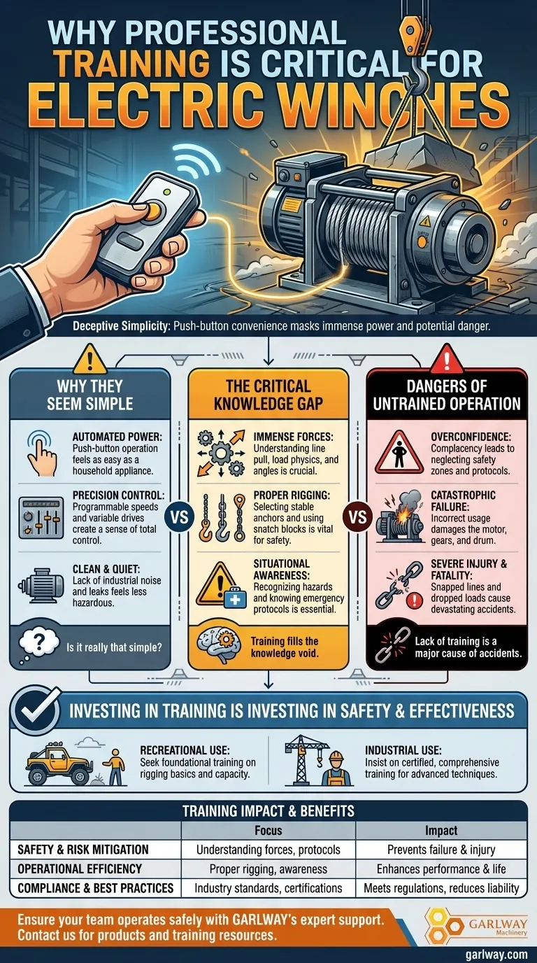 전동 윈치를 사용하기 위해 전문 교육이 중요한 이유는 무엇인가요? 안전을 보장하고 성능을 극대화하세요. 시각적 가이드