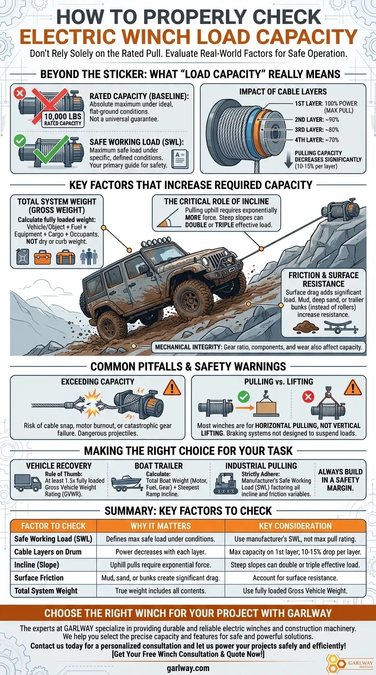 ما الذي يجب عليك التحقق منه فيما يتعلق بقدرة التحميل للرافعة الكهربائية؟ ضمان السحب الآمن والفعال دليل مرئي