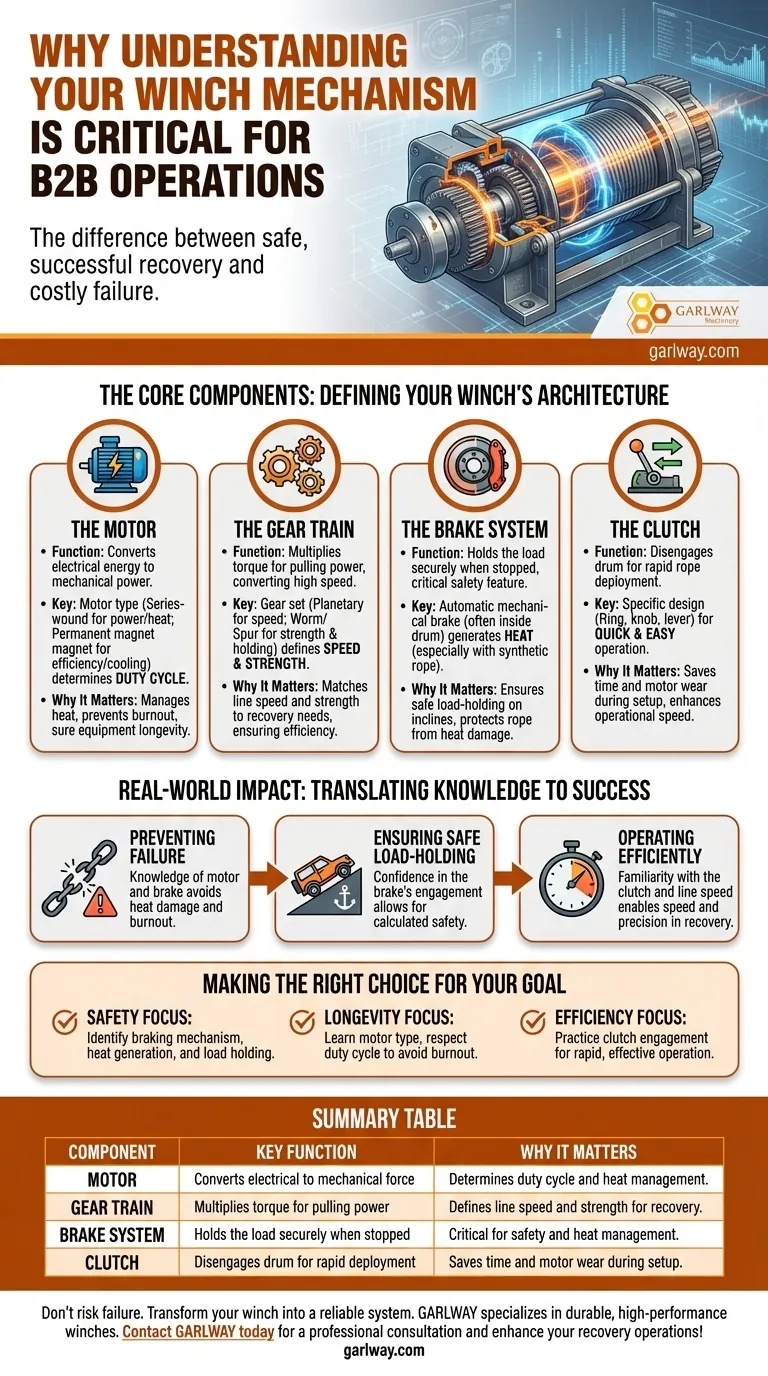 특정 윈치의 메커니즘을 이해하는 것이 왜 중요합니까? 안전하고 효율적인 복구를 보장합니다. 시각적 가이드