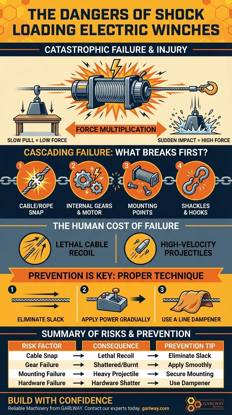 ما هو خطر تطبيق أحمال صدمة مفاجئة على رافعة كهربائية؟ تجنب الانهيار الكارثي والإصابة دليل مرئي