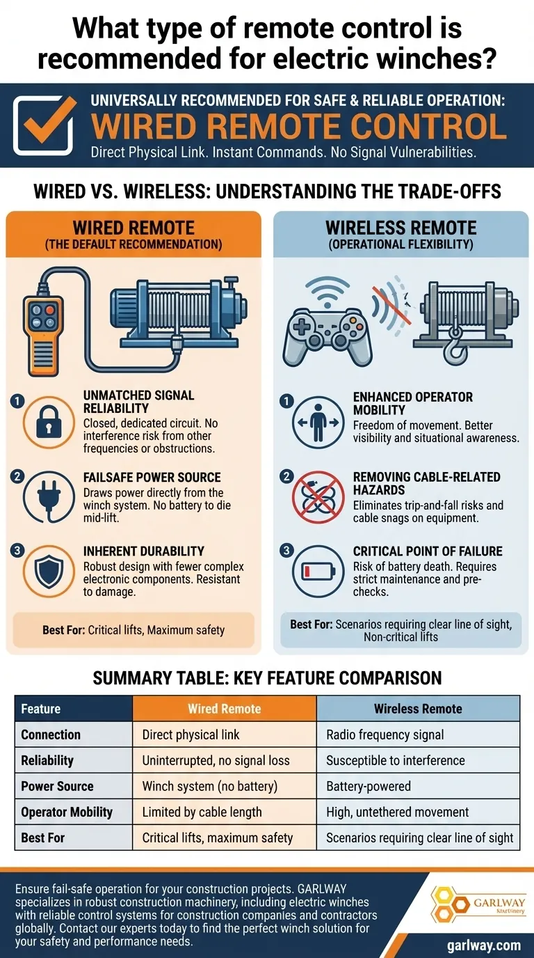 Quel type de télécommande est recommandé pour les treuils électriques ? Prioriser la sécurité et la fiabilité Guide Visuel