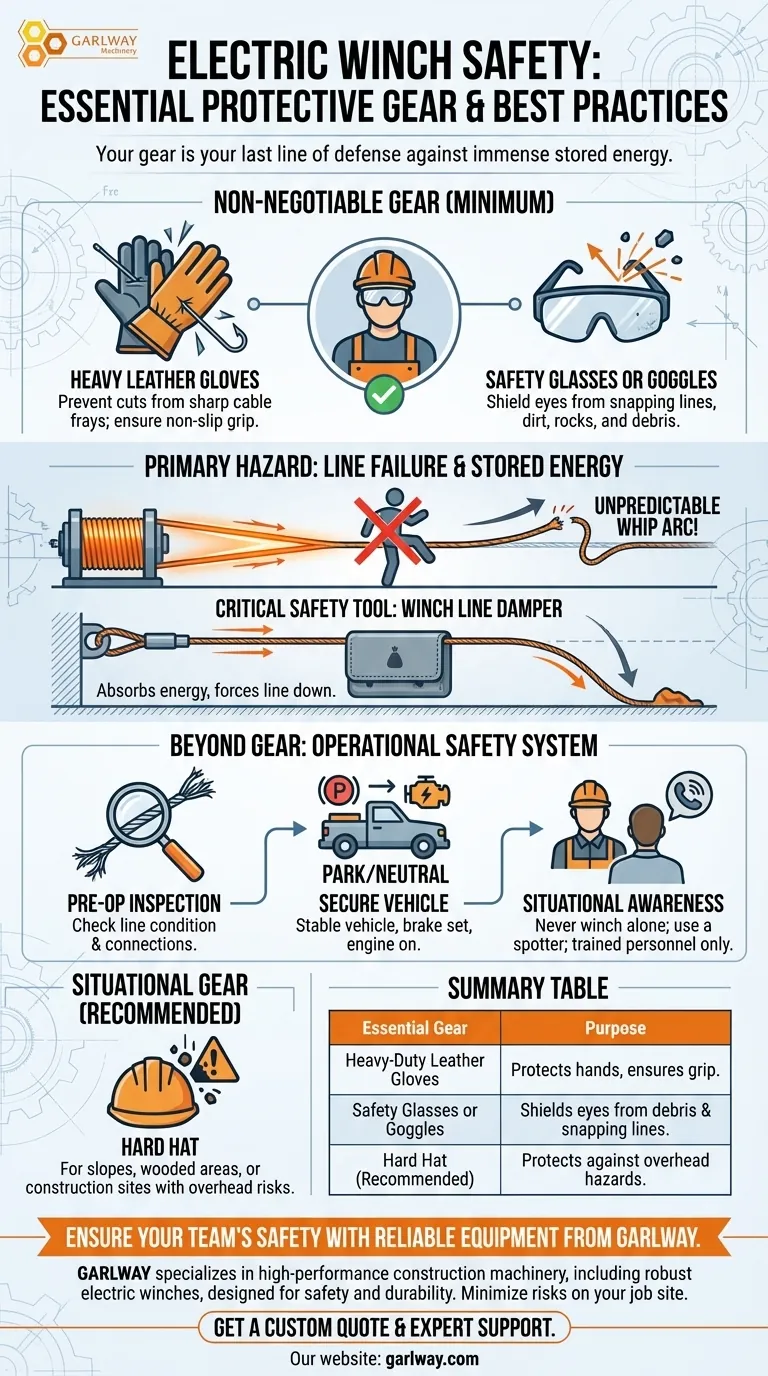 ما هي معدات الحماية الواجب ارتداؤها عند تشغيل رافعة كهربائية؟ معدات السلامة الأساسية للسحب الآمن دليل مرئي