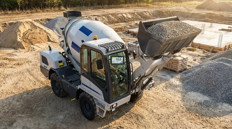 كيف تعمل عملية الوزن في خلاط الخرسانة ذاتي التحميل؟ تحقيق خلط خرسانة دقيق في الموقع