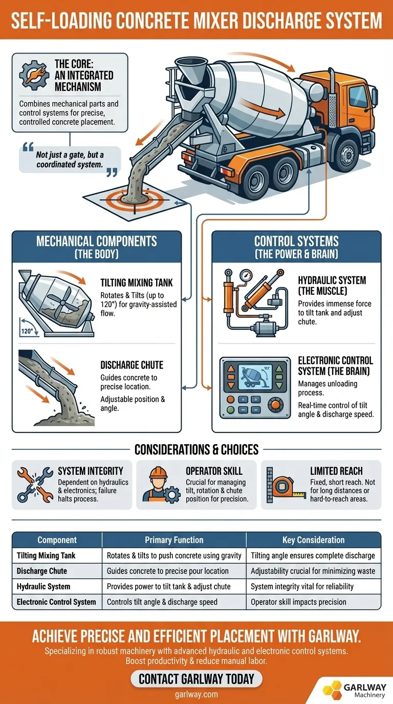 ما هي المكونات التي تشارك في نظام التفريغ لخلط الخرسانة ذاتي التحميل؟ دليل لوضع الخرسانة بكفاءة دليل مرئي