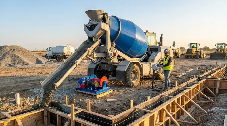 ما هي المكونات التي تشارك في نظام التفريغ لخلط الخرسانة ذاتي التحميل؟ دليل لوضع الخرسانة بكفاءة