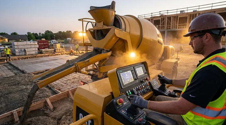 Quel est le rôle du système de contrôle dans une bétonnière automotrice ? Le cerveau pour la précision et l'efficacité