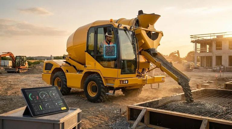 셀프 로딩 콘크리트 믹서의 제어 시스템은 생산 효율성을 어떻게 향상시킵니까? 속도 및 품질을 위한 자동 혼합