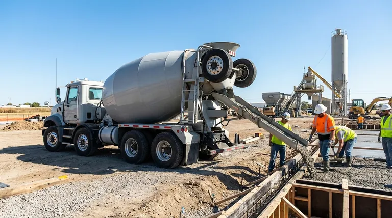 Quel est le processus de fonctionnement d'un camion malaxeur à béton ? Un cycle en 4 étapes pour une livraison efficace