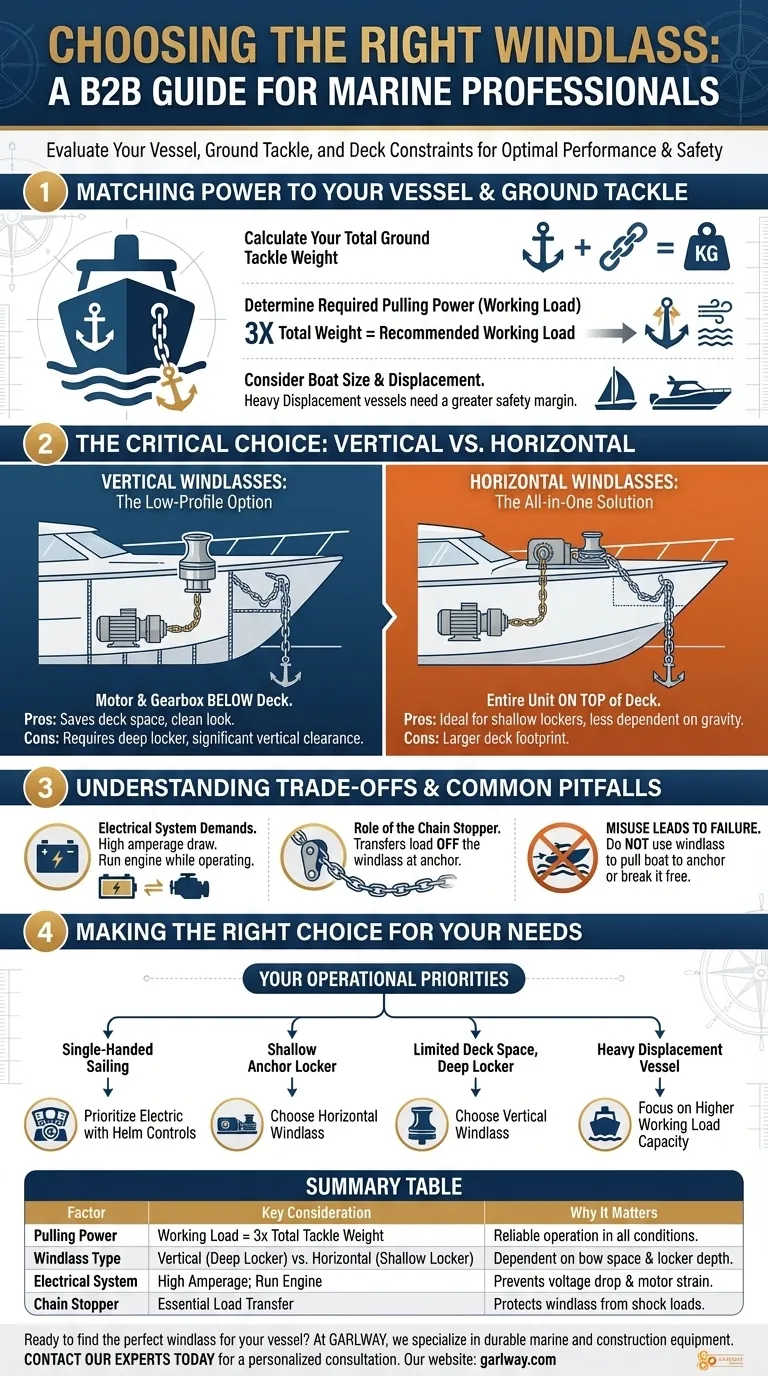 윈드라스를 선택할 때 고려해야 할 요소는 무엇인가요? 동력, 유형 및 안전에 대한 가이드 시각적 가이드