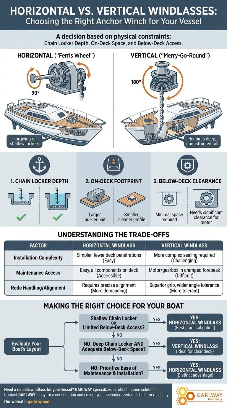 ما هي العوامل التي تحدد ما إذا كان سيتم اختيار رافعة أفقية أو رأسية؟ طابق الهندسة الصحيحة مع تصميم قاربك. دليل مرئي