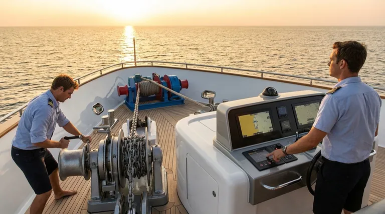 Como funciona um guincho manual em comparação com um elétrico? Escolha o Sistema de Âncora Certo para o Seu Barco