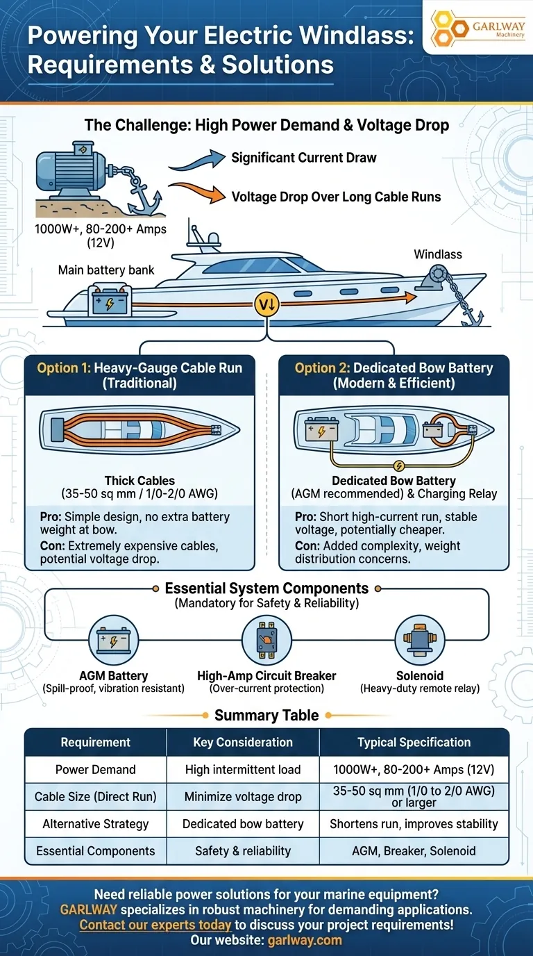 전동 앵커 윈들리스 설치 시 전력 요구 사항은 무엇인가요? 안정적인 앵커 핸들링 보장 시각적 가이드