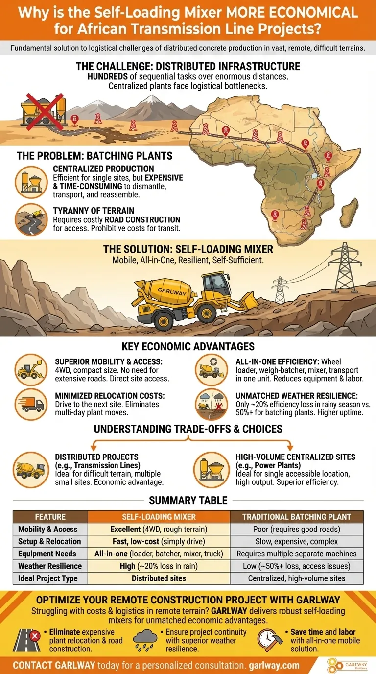 لماذا يعتبر الخلاط ذاتي التحميل أكثر اقتصادية من محطات الخلط لمشاريع خطوط النقل في أفريقيا؟ وفر التكاليف في المواقع النائية دليل مرئي