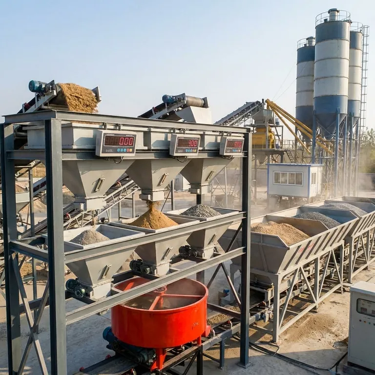 ما هي وظيفة نظام وزن المواد في محطة خلط الخرسانة؟ ضمان الجودة والتحكم في التكاليف