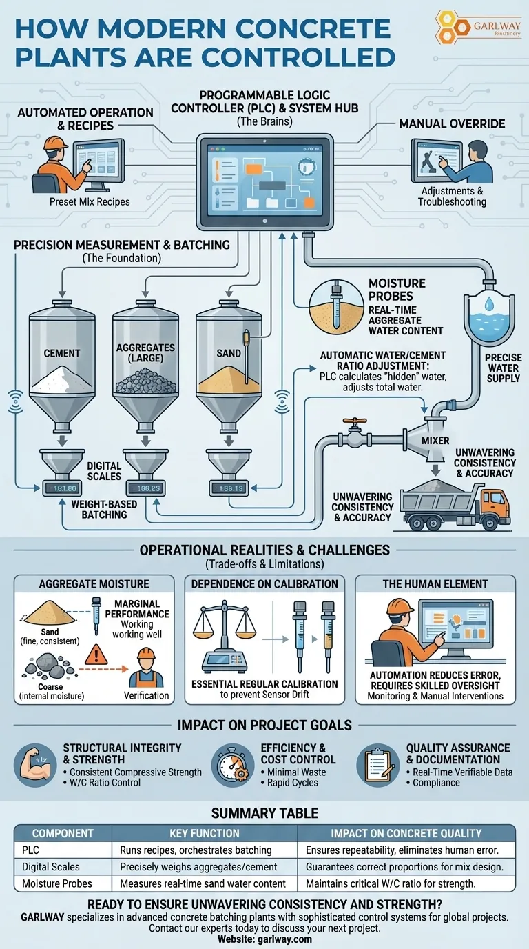 콘크리트 플랜트는 어떻게 제어되나요? 정밀하고 자동화된 배치로 우수한 콘크리트 품질을 달성하세요. 시각적 가이드