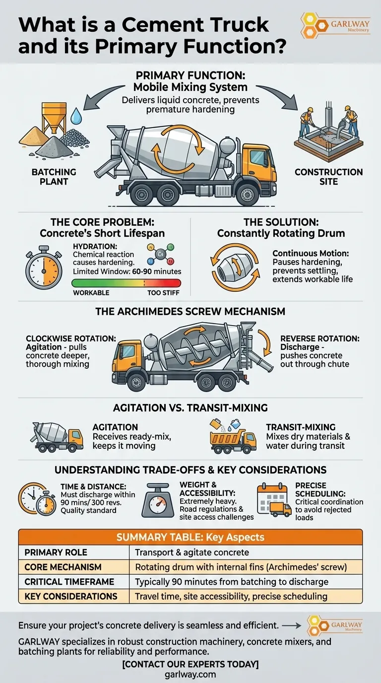 What is a cement truck and what is its primary function? The Key to Efficient Concrete Delivery Visual Guide