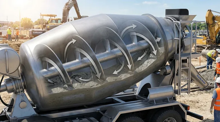 시멘트 트럭의 나선형 블레이드 역할은 무엇인가요? 완벽한 콘크리트를 위한 이중 기능 설계