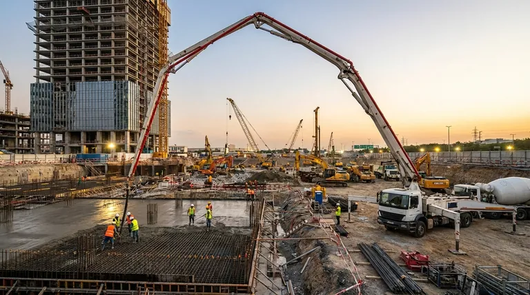 건설 현장에서 콘크리트 펌프의 용도는 무엇인가요? 더 빠르고 안전하며 정밀한 콘크리트 타설을 달성하세요.