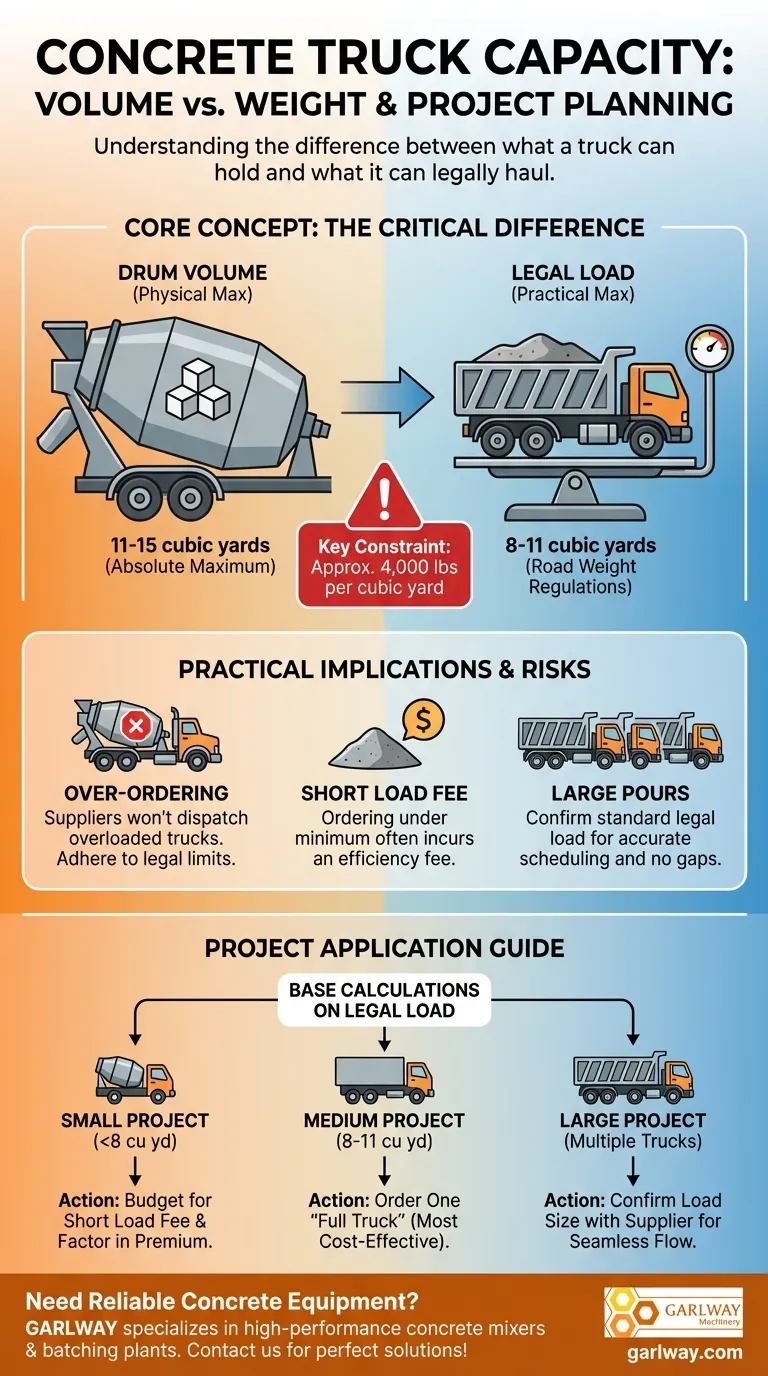Qual é a capacidade típica de um caminhão de concreto? Evite erros dispendiosos no seu projeto Guia Visual