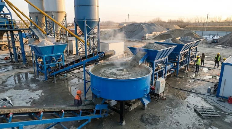 콘크리트 생산의 혼합 단계에서는 어떤 일이 일어나나요? 완벽한 균질성 및 강도 달성