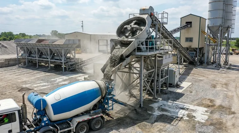 배치 플랜트에서 완성된 콘크리트는 어떻게 하역되나요? 효율적이고 고품질의 콘크리트 배송을 보장합니다.