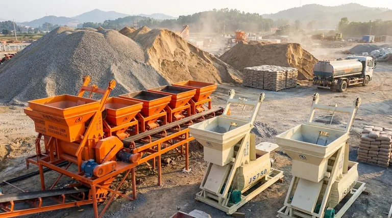 볼류메트릭 믹서에서 재료 칸의 크기는 어떻게 결정되나요? 표준 콘크리트 배합에 최적화